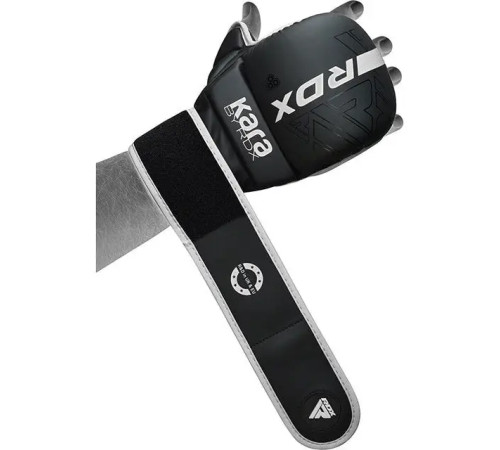 Рукавички греплінгові для ММА RDX F6 KARA Matte Plus розмір L/XL, чорно-білі