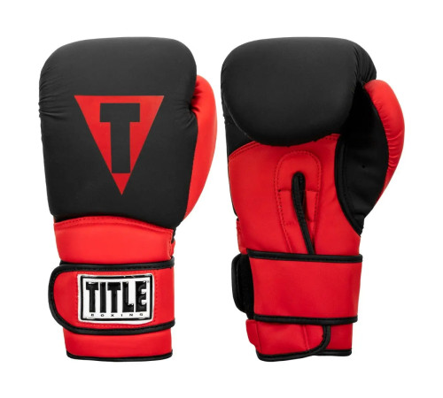 Рукавички боксерські з бинтами TITLE Boxing Guts and Glory розмір 12 унцій, чорно-червоні