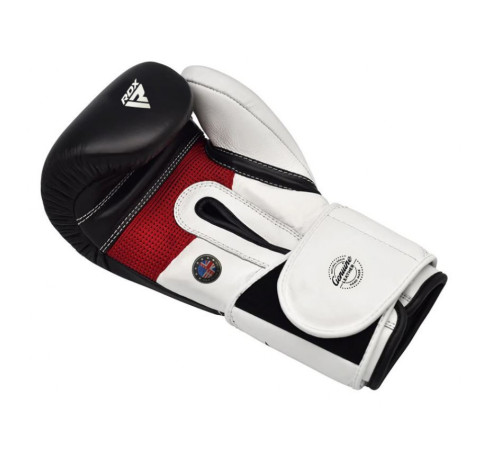 Рукавички боксерські RDX Pro Gel S5 10 унцій, чорно-білій