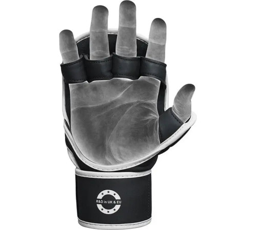 Рукавички греплінгові для ММА RDX F6 KARA Matte Plus розмір S/M, чорно-білі