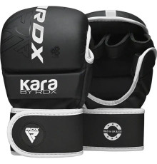 Рукавички греплінгові для ММА RDX F6 KARA Matte Plus розмір S/M, чорно-білі