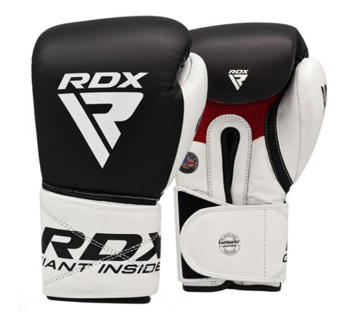 Рукавички боксерські RDX Pro Gel S5 12 унцій, чорно-білі