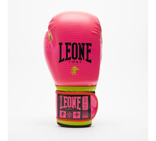 Рукавички боксерські з капою Leone GN313 WAVES розмір 10 унцій, рожеві