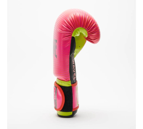 Рукавички боксерські з капою Leone GN313 WAVES розмір 10 унцій, рожеві
