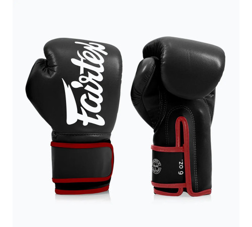 Рукавички боксерські з бинтами Fairtex BGV14 14 унцій, чорні