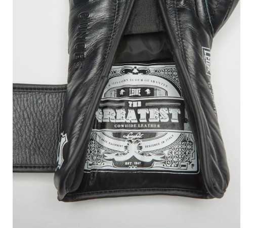 Рукавички боксерські з бинтами Leone GN111 THE GREATEST розмір 16 унцій, чорні