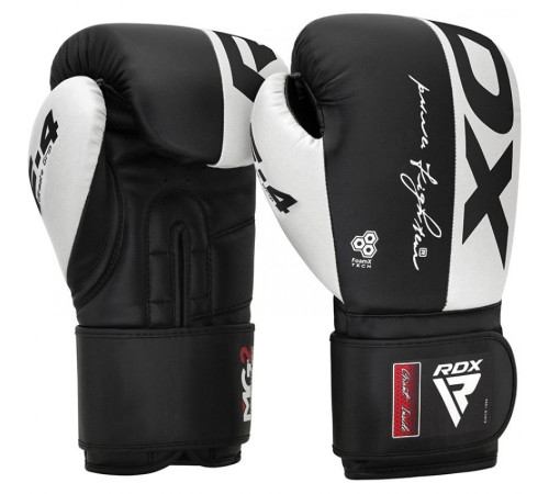 Рукавички боксерські RDX F4 10 унцій, чорно-білі