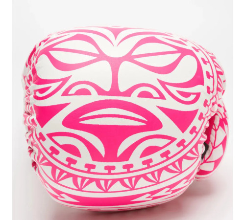 Рукавички боксерські Leone GN329 HAKA розмір 10 унцій, біло-рожеві