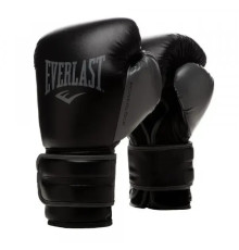 Боксерські рукавиці Everlast POWERLOCK 2R TRAINING GLOVE 12 унцій, чорні