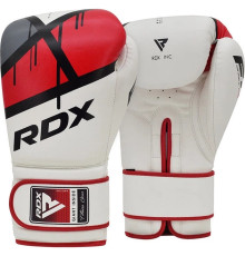 Боксерські рукавиці RDX BOXING GLOVES BGR-F7 12 унцій, біло-червоні