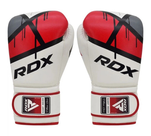 Боксерські рукавиці RDX BOXING GLOVES BGR-F7 12 унцій, біло-червоні