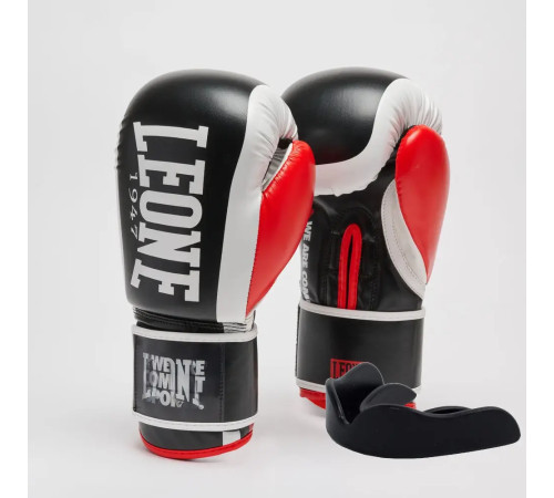 Рукавички боксерські з капою Leone GN333 LOGO WACS розмір 12 унцій, чорні