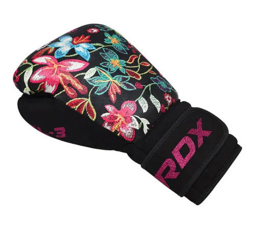 Рукавички боксерські з капою RDX FL-3 FLORAL розмір 8 унцій, чорні
