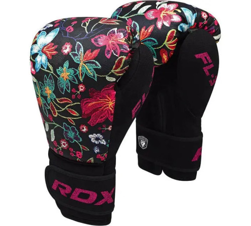 Рукавички боксерські з капою RDX FL-3 FLORAL розмір 8 унцій, чорні