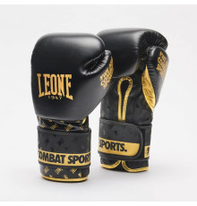 Рукавички боксерські Leone DNA 12 унцій, чорно-золотисті
