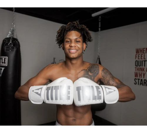 Рукавички боксерські з капою TITLE Inferno Intensity Elastic розмір 18 унцій, білі