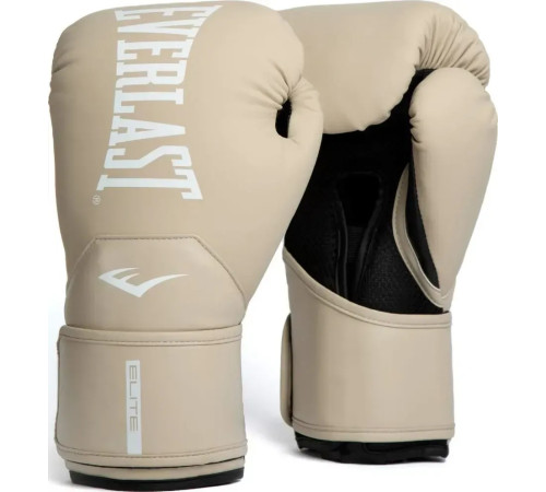 Боксерські рукавиці Everlast ELITE 2 BOXING GLOVES 12 унцій, бежево-білий