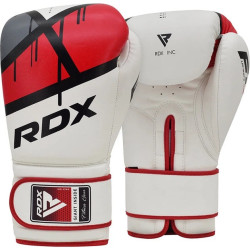 Боксерські рукавиці RDX BOXING GLOVES BGR-F7 10 унцій, біло-червоні