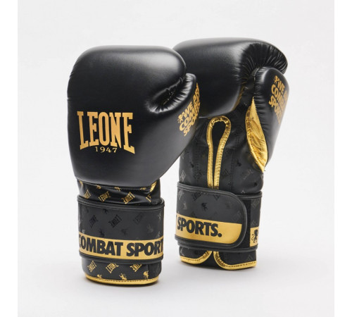 Рукавички боксерські Leone DNA 14 унцій, чорно-золотисті