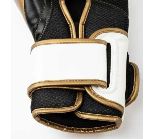 Боксерські рукавиці Everlast POWERLOCK 2R TRAINING GLOVE 10 унцій, біло-золотий