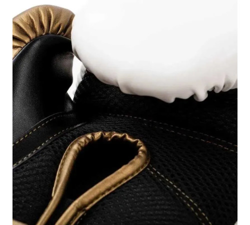 Боксерські рукавиці Everlast POWERLOCK 2R TRAINING GLOVE 10 унцій, біло-золотий