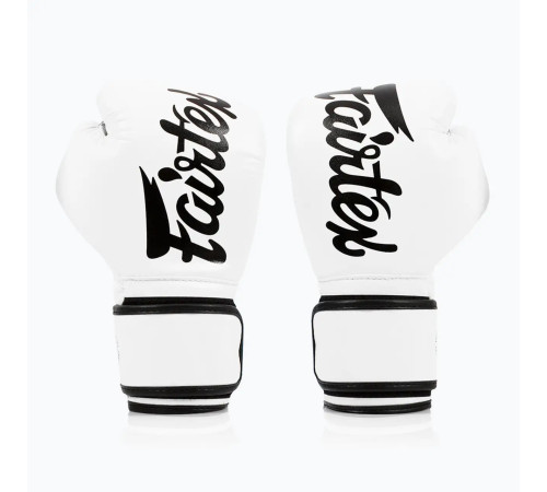 Рукавички боксерські з бинтами Fairtex BGV14 10 унцій, білі
