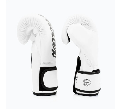 Рукавички боксерські з бинтами Fairtex BGV14 10 унцій, білі