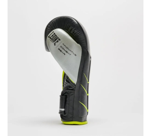 Рукавички боксерські з капою Leone GN110F REVO FLUO розмір 12 унцій, чорні