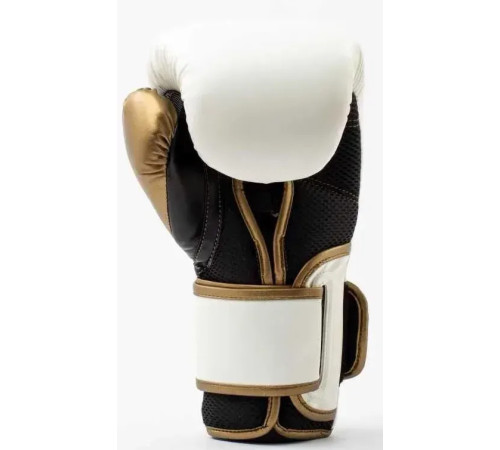 Боксерські рукавиці Everlast POWERLOCK 2R TRAINING GLOVE 12 унцій, біло-золотий