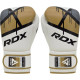 Боксерські рукавиці RDX BOXING GLOVES BGR-F7 10 унцій, біло-золотисті