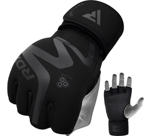 Тренувальні рукавиці для ММА RDX GRAPPLING GLOVES NEOPRENE T15 розмір XL, чорний