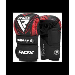 Боксерські рукавиці RDX GRAPPLING GLOVES SHOOTER IMMAF-1 розмір XL, чорно-червоні 