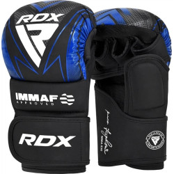Боксерські рукавиці RDX GRAPPLING GLOVES SHOOTER IMMAF-1 розмір XL, чорно-сині