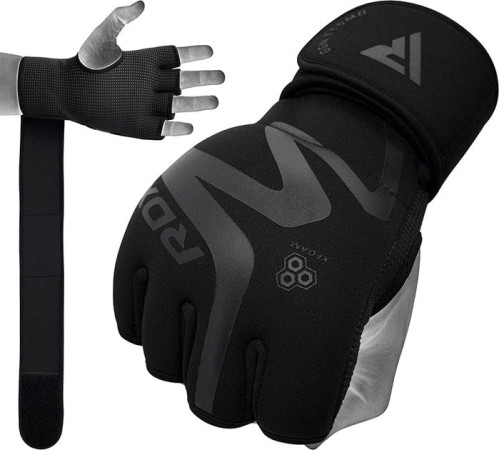 Тренувальні рукавиці для ММА RDX GRAPPLING GLOVES NEOPRENE T15 розмір M, чорні
