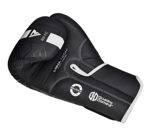 Рукавички боксерські з капою RDX F6 Kara Matte розмір 6 унцій, чорно-білі