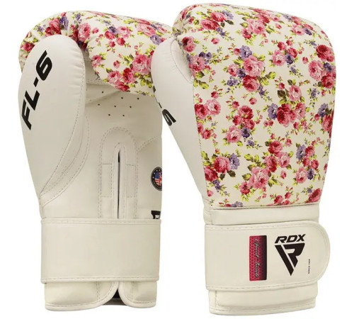 Рукавички боксерські з капою RDX FL-6 розмір 10 унцій, білі