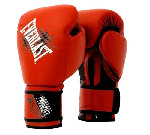 Боксерські рукавиці дитячі Everlast PROSPECT GLOVES 8 унцій, чорно-червоні