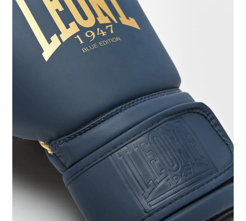 Рукавички боксерські з капою Leone GN059B Blue Edition розмір 12 унцій, темно-сині
