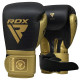 Рукавички боксерські з капою RDX MARK PRO SPARRING TRI LIRA 2 розмір 12 унцій, чорно-золотисті