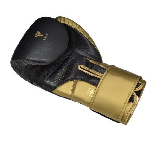 Рукавички боксерські з капою RDX MARK PRO SPARRING TRI LIRA 2 розмір 12 унцій, чорно-золотисті