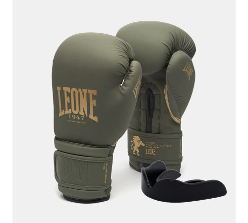 Рукавички боксерські з капою Leone GN059G MILITARY EDITION розмір 10 унцій, хакі