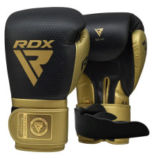 Рукавички боксерські з капою RDX MARK PRO SPARRING TRI LIRA 2 розмір 10 унцій, чорно-золотисті