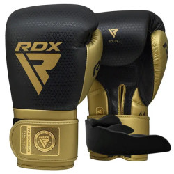 Рукавички боксерські з капою RDX MARK PRO SPARRING TRI LIRA 2 розмір 10 унцій, чорно-золотисті