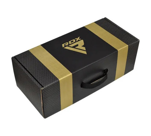 Рукавички боксерські з капою RDX MARK PRO SPARRING TRI LIRA 2 розмір 10 унцій, чорно-золотисті