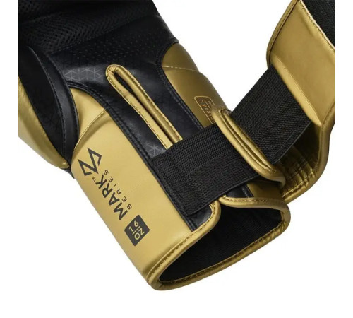 Рукавички боксерські з капою RDX MARK PRO SPARRING TRI LIRA 2 розмір 10 унцій, чорно-золотисті
