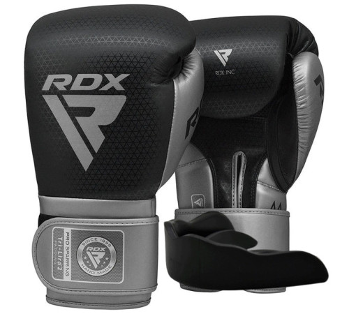 Боксерські рукавиці RDX MARK PRO SPARRING TRI LIRA 2 SILVER-14 унцій (капа в комплекті)