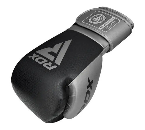 Рукавички боксерські з капою RDX MARK PRO SPARRING TRI LIRA 2 розмір 14 унцій, чорно-сріблястий