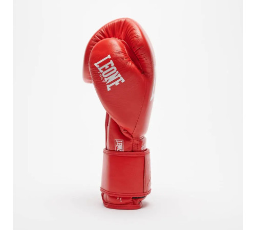 Рукавички боксерські шкіряні з бинтами Leone GN111 THE GREATEST розмір 14 унцій, червоні