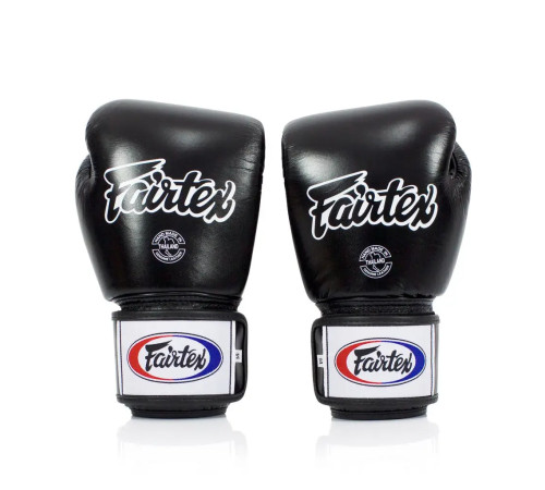 Рукавички боксерські шкіряні з бинтами Fairtex BGV1 18 унцій, чорні