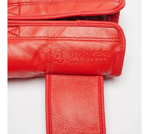 Рукавички боксерські шкіряні з бинтами Leone GN111 THE GREATEST розмір 12 унцій, червоні